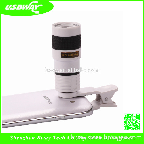 New products 2016 innovative product Universal Mobile Phone External Camera Lens& 8x ZoomTelephoto Camera Lens